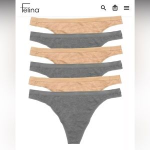 NWT Felina Cotton Thongs
